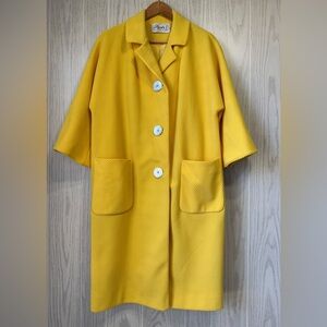 Vintage 1960s Marigold Yellow Mod Swing Coat – Union Made
